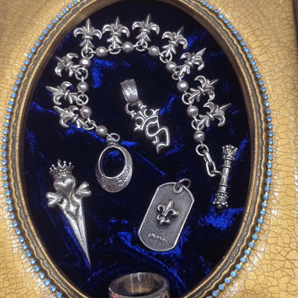 King Baby Studio Silver Fleur-de-Lis Bracelet - Picture 3 of 15